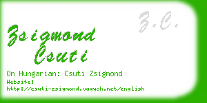 zsigmond csuti business card